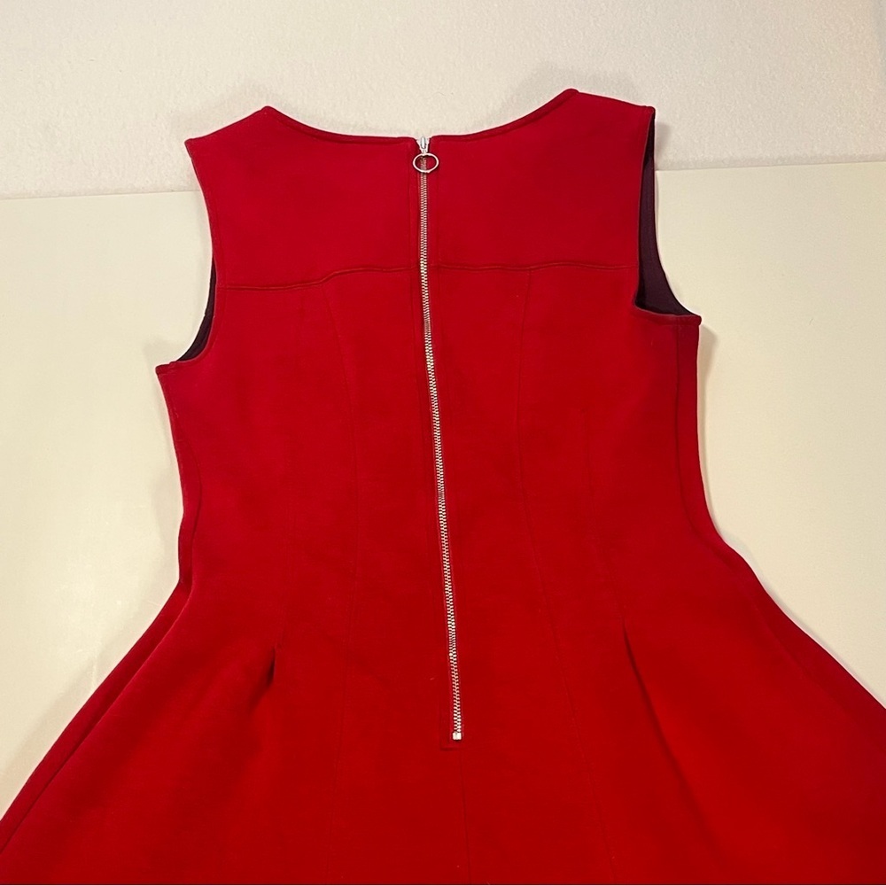 Anthropologie Maeve Dress Womens M Red Fit & Flare Sleeveless Zip Lined Party - Picture 10 of 16